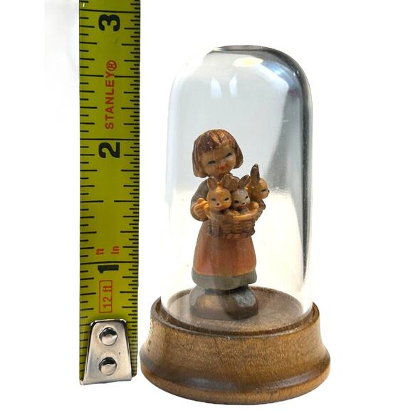 Anri Italy Ferrandiz Basket of Joy 1” With Dome Bunnies Rustic Holiday Gift - Picture 10 of 16